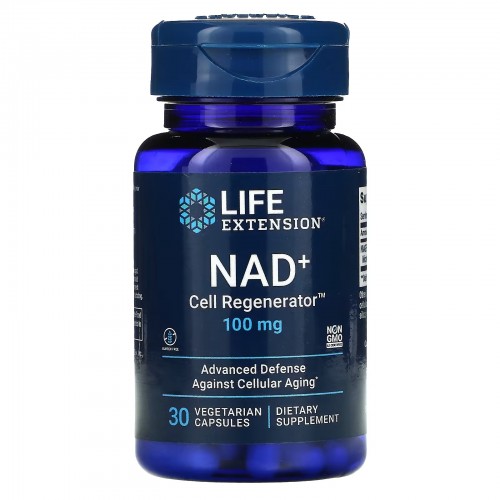 Life Extension, NAD + Cell Regenerator, никотинамид рибозид NIAGEN, 100 мг, 30 вегетарианских капсул Life Extension, NAD + Cell Regenerator, никотинамид рибозид NIAGEN, 100 мг, 30 вегетарианских капсул