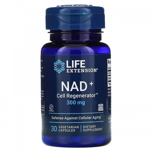 Life Extension, NAD + Cell Regenerator, никотинамид рибозид NIAGEN, 300 мг, 30 вегетарианских капсул Life Extension, NAD + Cell Regenerator, никотинамид рибозид NIAGEN, 300 мг, 30 вегетарианских капсул