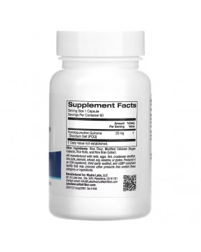 Lake Avenue Nutrition, пирролохинолинхинон, 20 мг, 60 растительных капсул