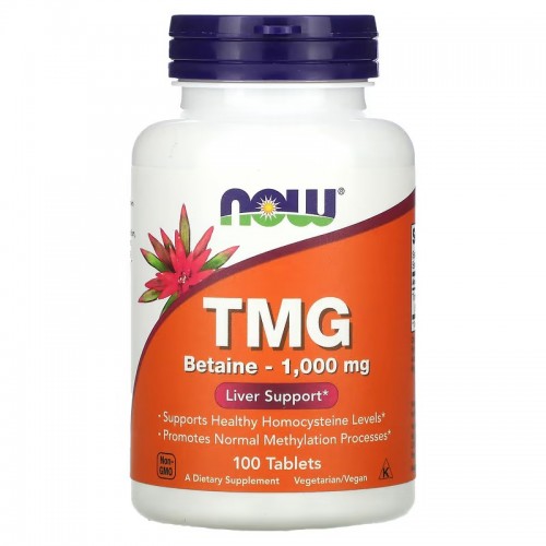 NOW Foods, TMG, 1000 мг, 100 таблеток NOW Foods, TMG, 1000 мг, 100 таблеток