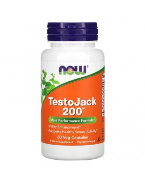 NOW Foods, TestoJack 200, 60 вегетарианских капсул