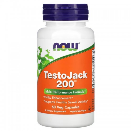 NOW Foods, TestoJack 200, 60 вегетарианских капсул NOW Foods, TestoJack 200, 60 вегетарианских капсул