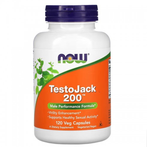NOW Foods, TestoJack 200, 120 растительных капсул NOW Foods, TestoJack 200, 120 растительных капсул