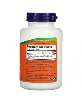 NOW Foods, бурые водоросли, 150 мкг, 200 таблеток