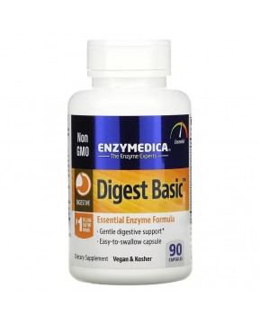 Enzymedica, Digest Basic, состав с основными ферментами, 90 капсул Enzymedica, Digest Basic, состав с основными ферментами, 90 капсул