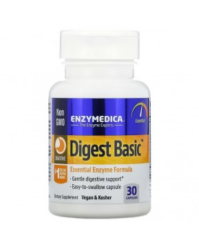 Enzymedica, Digest Basic, формула основных ферментов, 30 капсул Enzymedica, Digest Basic, формула основных ферментов, 30 капсул