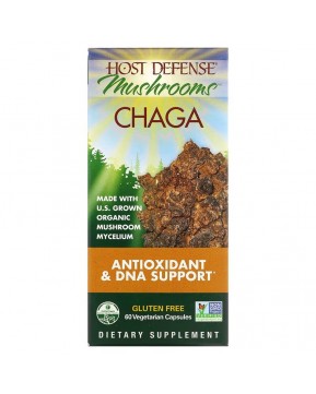 Fungi Perfecti Host Defense, чага, 60 вегетарианских капсул Fungi Perfecti Host Defense, чага, 60 вегетарианских капсул