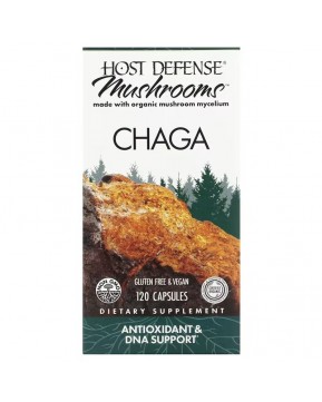 Fungi Perfecti Host Defense, чага, 120 вегетарианских капсул Fungi Perfecti Host Defense, чага, 120 вегетарианских капсул