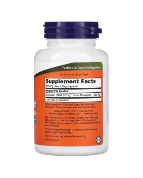 NOW Foods, бомелаин, 500 мг, 120 растительных капсул