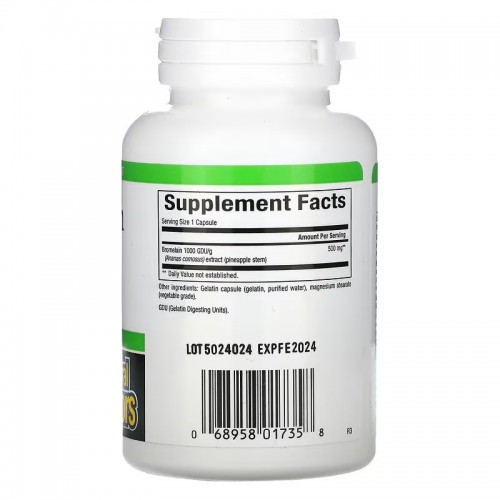 Natural Factors, Бромелайн, 500 мг, 90 капсул Natural Factors, Бромелайн, 500 мг, 90 капсул