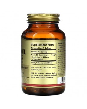 Solgar, Мягкие капсулы с концентратом чесночного масла, 250 мягких желатиновых капсул