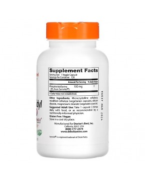 Doctor's Best, фосфатидилсерин с SerinAid, 100 мг, 120 вегетарианских капсул