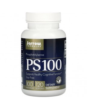 Jarrow Formulas, PS 100, фосфатидилсерин, 100 мг, 120 мягких таблеток Jarrow Formulas, PS 100, фосфатидилсерин, 100 мг, 120 мягких таблеток