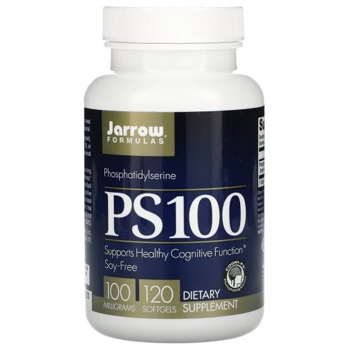 Jarrow Formulas, PS 100, фосфатидилсерин, 100 мг, 120 мягких таблеток Jarrow Formulas, PS 100, фосфатидилсерин, 100 мг, 120 мягких таблеток