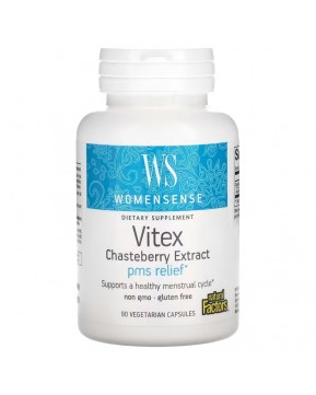 Natural Factors, Womensense, экстракт витекса священного, 90 вегетарианских капсул Natural Factors, Womensense, экстракт витекса священного, 90 вегетарианских капсул