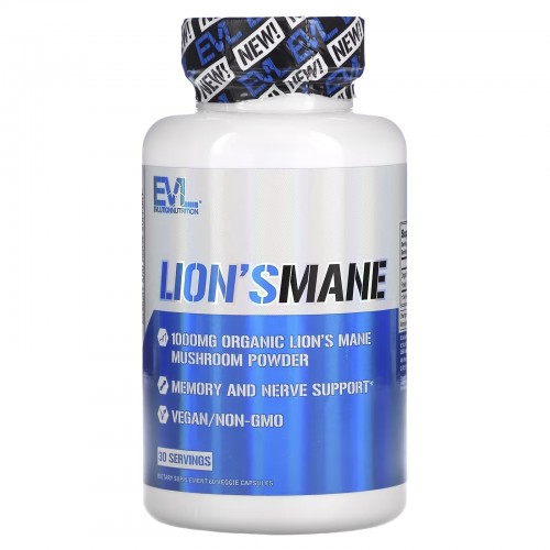 EVLution Nutrition, ежовик гребенчатый, 60 растительных капсул EVLution Nutrition, ежовик гребенчатый, 60 растительных капсул