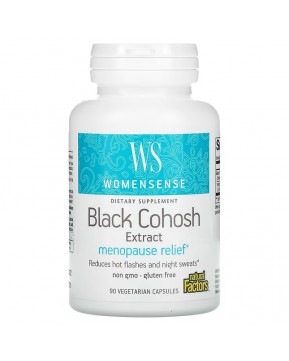 Natural Factors, WomenSense, экстракт черного кохоша, средство для облегчения менопаузы, 90 вегетарианских капсул Natural Factors, WomenSense, экстракт черного кохоша, средство для облегчения менопаузы, 90 вегетарианских капсул