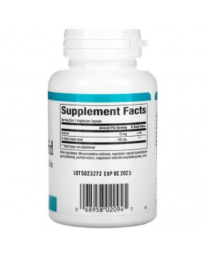 Natural Factors, R-липоевая кислота+, 100 мг, 60 вегетарианских капсул