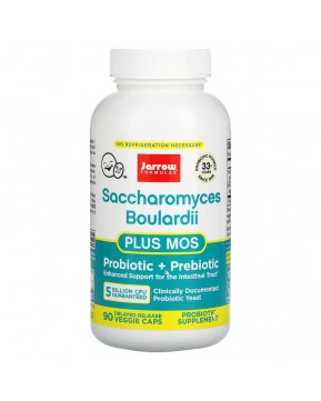 Jarrow Formulas, сахаромицеты Буларди плюс МОС, 5 млрд, 90 вегетарианских капсул с отсроченным высвобождением Jarrow Formulas, сахаромицеты Буларди плюс МОС, 5 млрд, 90 вегетарианских капсул с отсроченным высвобождением