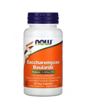 NOW Foods, сахаромицеты Буларди, 60 вегетарианских капсул NOW Foods, сахаромицеты Буларди, 60 вегетарианских капсул