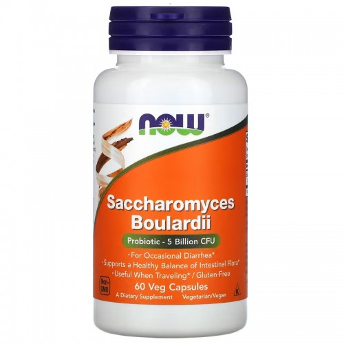 NOW Foods, сахаромицеты Буларди, 60 вегетарианских капсул NOW Foods, сахаромицеты Буларди, 60 вегетарианских капсул