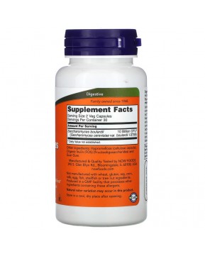 NOW Foods, сахаромицеты Буларди, 60 вегетарианских капсул