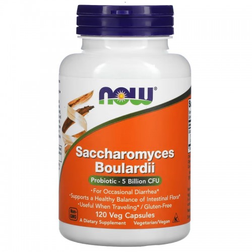 NOW Foods, Сахаромицеты Буларди, 5 млрд КОЕ, 120 вегетарианских капсул NOW Foods, Сахаромицеты Буларди, 5 млрд КОЕ, 120 вегетарианских капсул