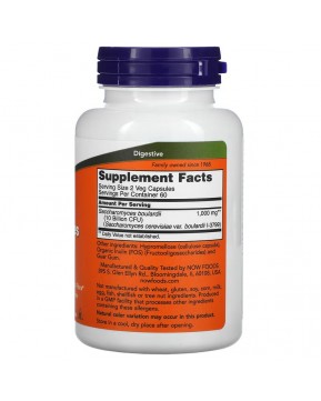 NOW Foods, Сахаромицеты Буларди, 5 млрд КОЕ, 120 вегетарианских капсул