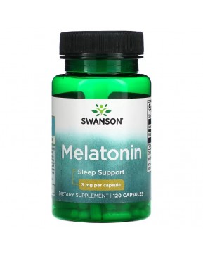 Swanson, Мелатонин, 3 мг, 120 капсул Swanson, Мелатонин, 3 мг, 120 капсул