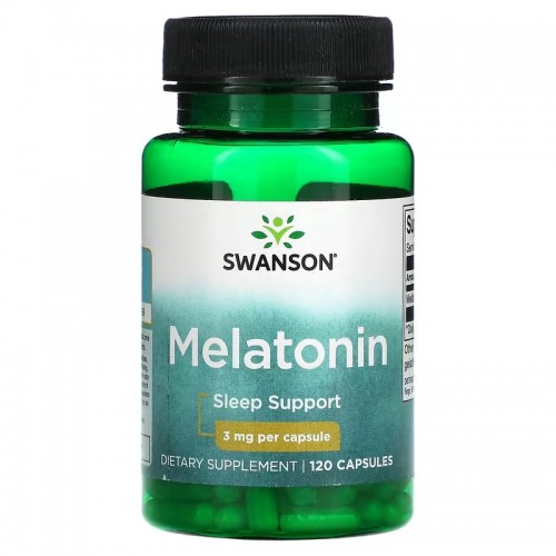 Swanson, Мелатонин, 3 мг, 120 капсул Swanson, Мелатонин, 3 мг, 120 капсул