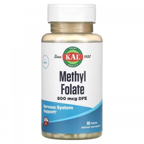 KAL, Метилфолат, 800 мкг, 90 таблеток KAL, Метилфолат, 800 мкг, 90 таблеток