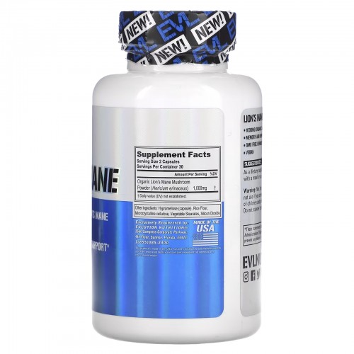 EVLution Nutrition, ежовик гребенчатый, 60 растительных капсул EVLution Nutrition, ежовик гребенчатый, 60 растительных капсул