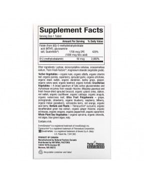 Natural Factors, BioCoenzymated, метилфолат, 1000 мкг, 60 быстрорастворимых таблеток