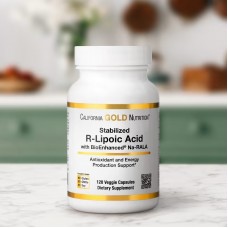 California Gold Nutrition, стабилизированная R-липоевая кислота, 120 растительных капсул