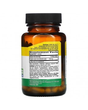 Country Life, R-липоевая кислота, 100 мг, 60 веганских капсул