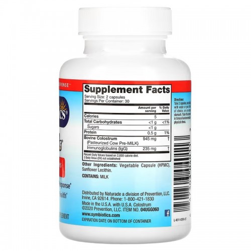 Symbiotics, Колострум Плюс, 60 капсул Symbiotics, Колострум Плюс, 60 капсул