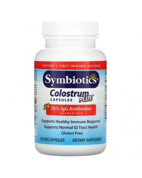 Symbiotics, Colostrum Plus, 120 вегетарианских капсул Symbiotics, Colostrum Plus, 120 вегетарианских капсул