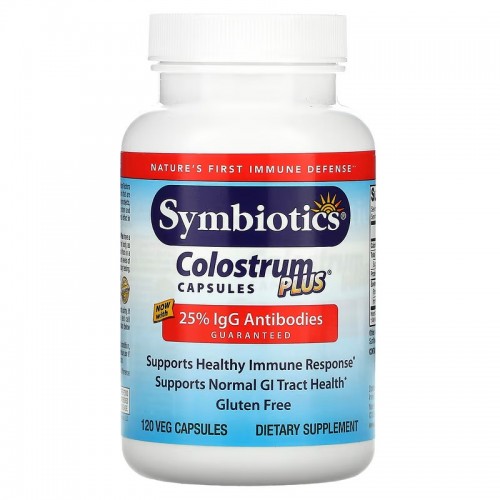 Symbiotics, Colostrum Plus, 120 вегетарианских капсул Symbiotics, Colostrum Plus, 120 вегетарианских капсул