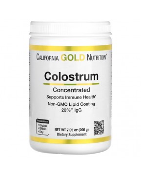 California Gold Nutrition, концентрированное молозиво в порошке, 200 г (7,05 унции) California Gold Nutrition, концентрированное молозиво в порошке, 200 г (7,05 унции)