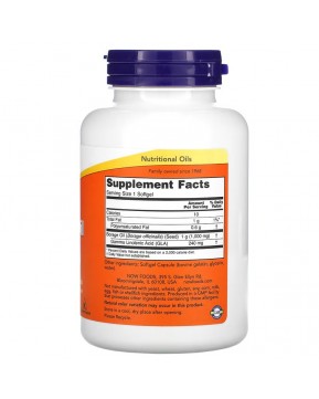 NOW Foods, масло бурачника, концентрированная ГЛК, 1000 мг, 120 капсул