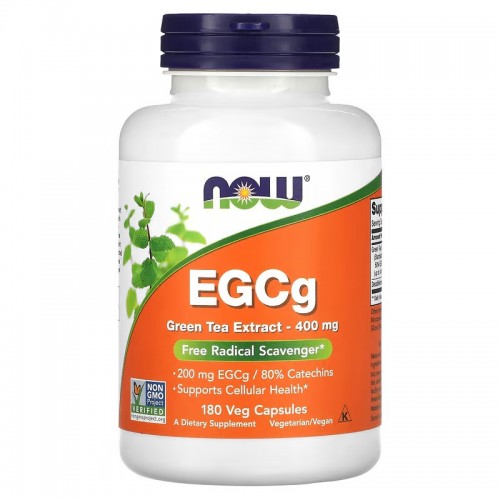 NOW Foods, EGCg, экстракт зеленого чая, 400 мг, 180 растительных капсул NOW Foods, EGCg, экстракт зеленого чая, 400 мг, 180 растительных капсул