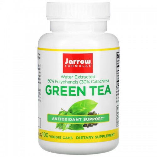 Jarrow Formulas, зеленый чай, 500 мг, 100 вегетарианских капсул Jarrow Formulas, зеленый чай, 500 мг, 100 вегетарианских капсул