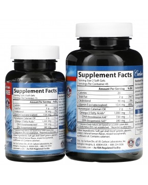 Carlson, EcoSmart Omega-3, натуральный ароматизатор «Лимон», 1000 мг, 90 + 30 желатиновых капсул