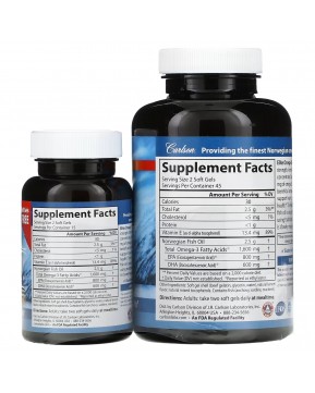 Carlson, Wild Caught, Elite Omega-3 Gems, отборные омега-3 кислоты, натуральный лимонный вкус, 800 мг, 90 +30 мягких таблеток