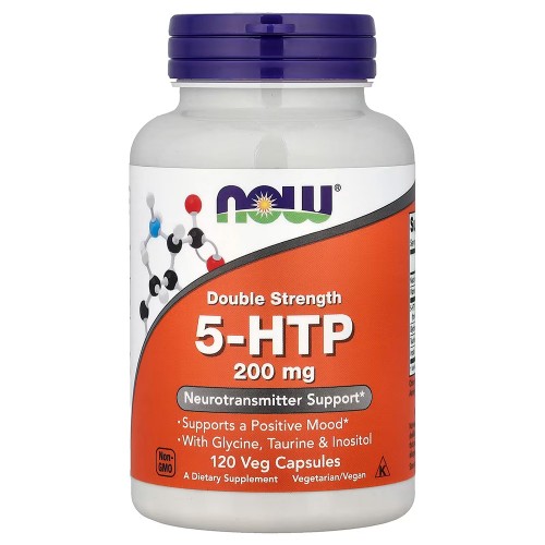 NOW Foods, 5-HTP с глицином, таурином и инозитолом, 120 растительных капсул NOW Foods, 5-HTP с глицином, таурином и инозитолом, 120 растительных капсул