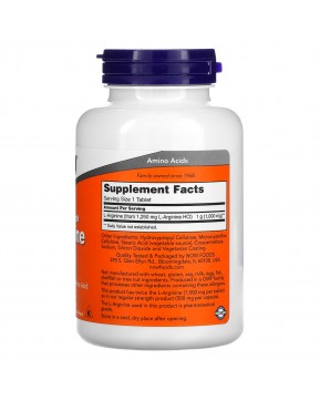 NOW Foods, L-аргинин, 1000 мг, 120 таблеток