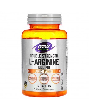 NOW Foods, L-аргинин, 1000 мг, 60 таблеток
