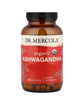 Dr. Mercola, органическая ашваганда, 180 капсул (400 мг в 1 капсуле)