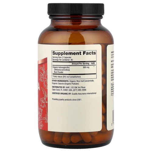 Dr. Mercola, органическая ашваганда, 180 капсул (400 мг в 1 капсуле)