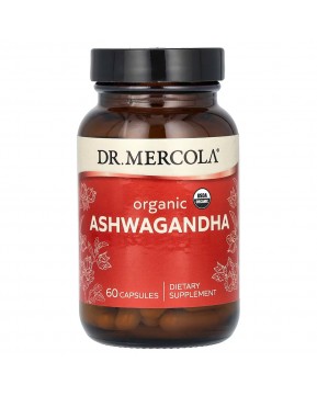 Dr. Mercola, органическая ашваганда, 60 капсул (400 мг в 1 капсуле)